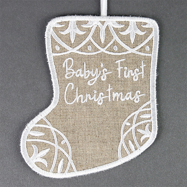 Baby's First Christmas Ornament (In-the-Hoop)