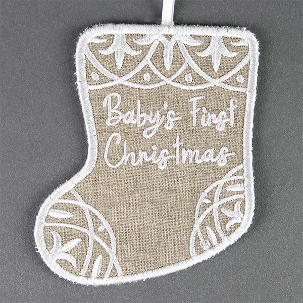 Baby's First Christmas Ornament (In-the-Hoop)