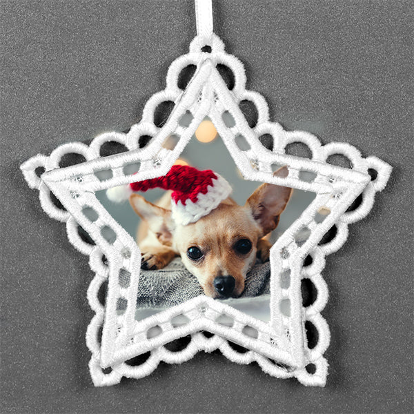 Star Frame Ornament (Lace)