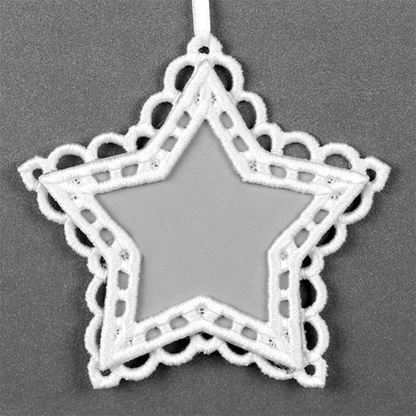 Star Frame Ornament (Lace)