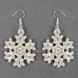 Sparkling Snowflake Earrings (Miniature Lace)