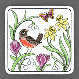 Radiant Robin Coaster (In-the-Hoop)