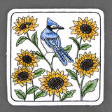 Beautiful Blue Jay Coaster (In-the-Hoop)