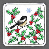 Cheerful Chickadee Coaster (In-the-Hoop)