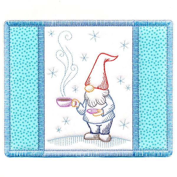 Gnome Mug Rug (In-the-Hoop)