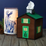 Cozy Cabin Tissue Box (In-the-Hoop)
