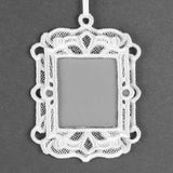 Sweet Moments Rectangle Frame Ornament (Lace)