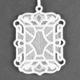 Sweet Moments Rectangle Frame Ornament (Lace)