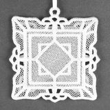 Sweet Moments Square Frame Ornament (Lace)