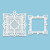 Sweet Moments Square Frame Ornament (Lace)