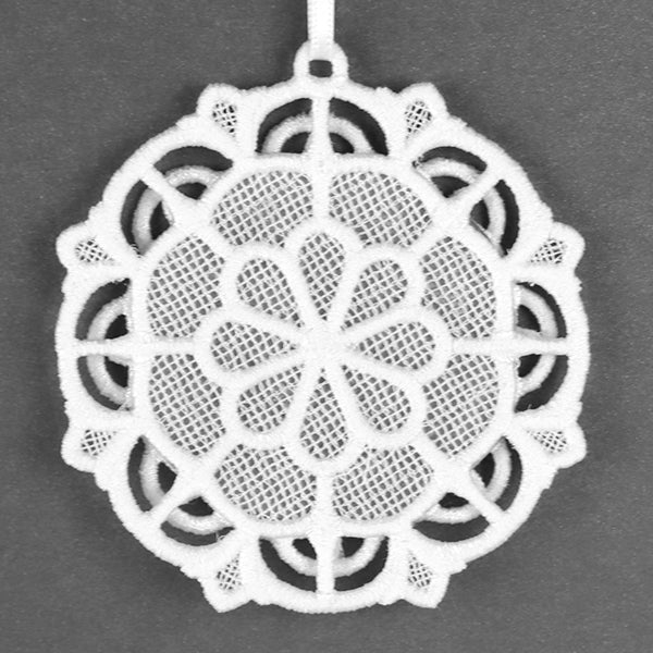Sweet Moments Circle Frame Ornament (Lace)