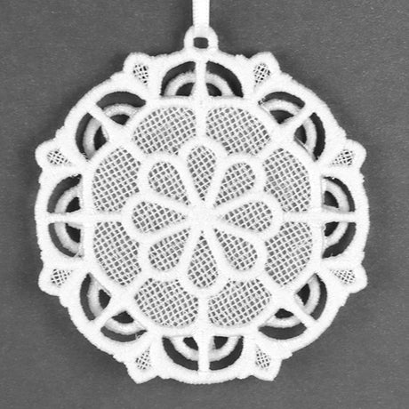 Sweet Moments Circle Frame Ornament (Lace)