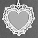 Sweet Moments Heart Frame Ornament (Lace)