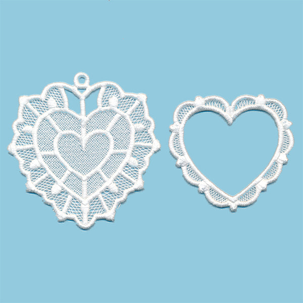 Sweet Moments Heart Frame Ornament (Lace)