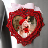 Sweet Moments Heart Frame Ornament (Lace)