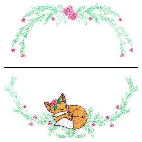 Sleepy Fox Wreath (Split)