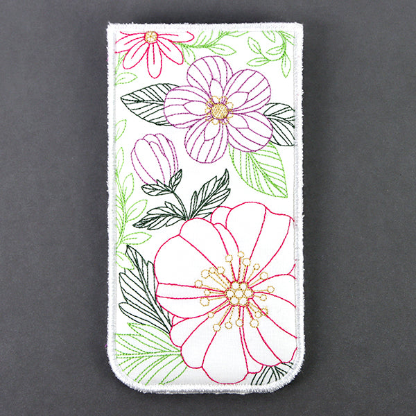 Blossoming Beauties Glasses Case (In-the-Hoop)