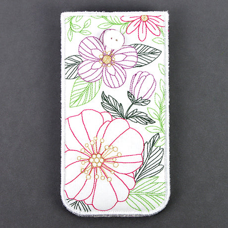 Blossoming Beauties Glasses Case (In-the-Hoop)