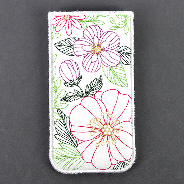 Blossoming Beauties Glasses Case (In-the-Hoop)