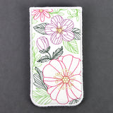 Blossoming Beauties Glasses Case (In-the-Hoop)