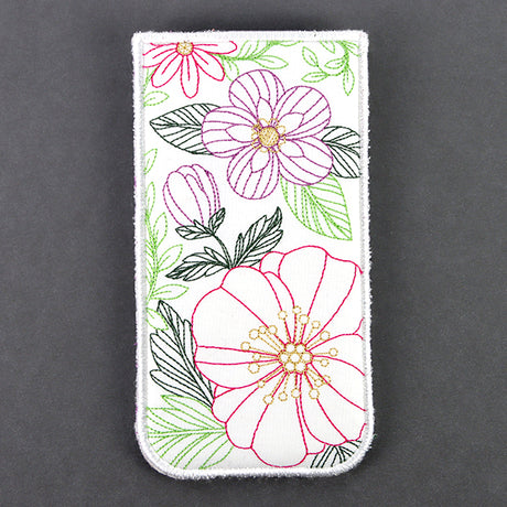 Blossoming Beauties Glasses Case (In-the-Hoop)