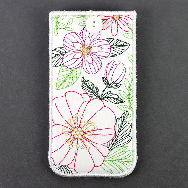Blossoming Beauties Glasses Case (In-the-Hoop)