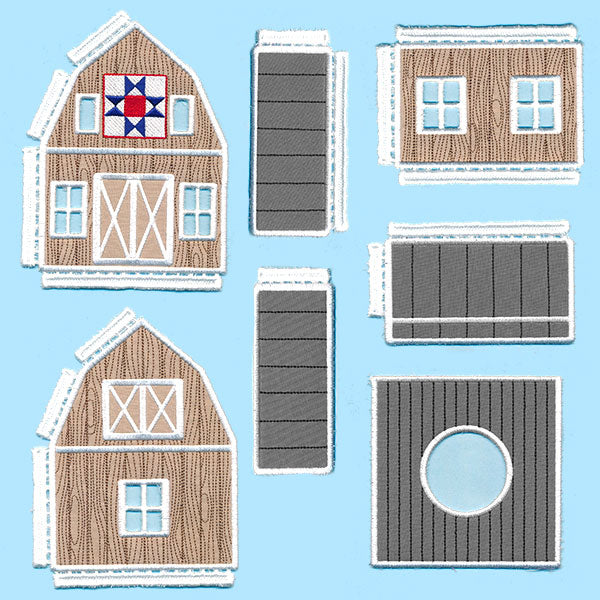 Classic Barn in 3D (In-the-Hoop)
