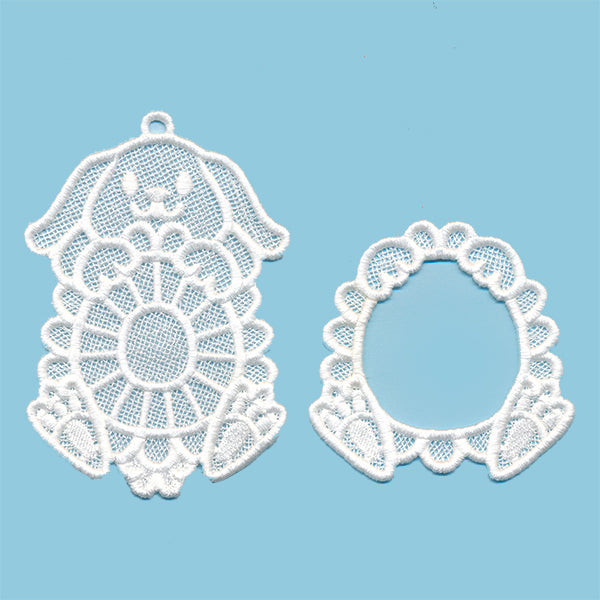 Easter Bunny Frame Ornament (Lace)
