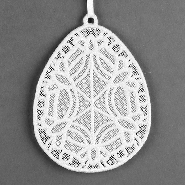 Easter Egg Frame Ornament (Lace)