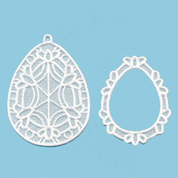 Easter Egg Frame Ornament (Lace)