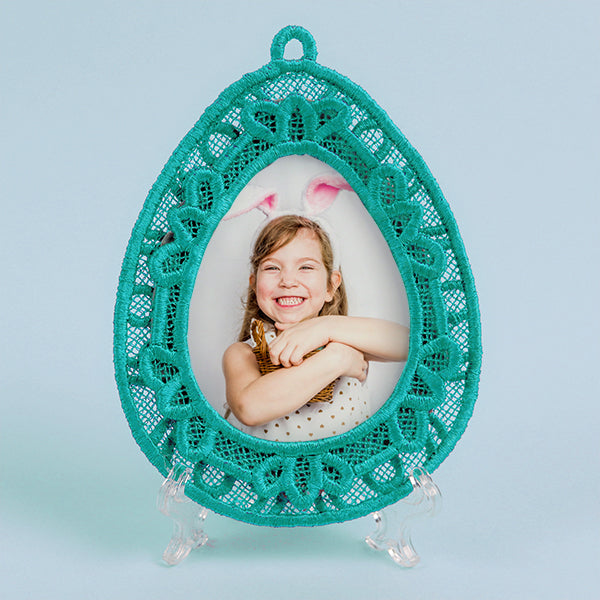 Easter Egg Frame Ornament (Lace)