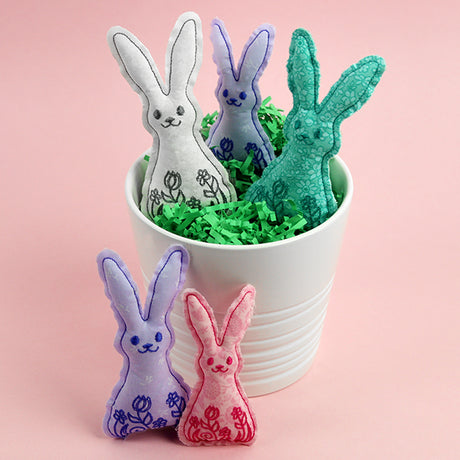 Rustic Spring Bunny Stuffie (In-the-Hoop)