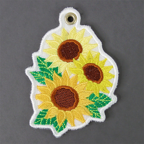 Sunflower Bouquet Keychain (In-the-Hoop)