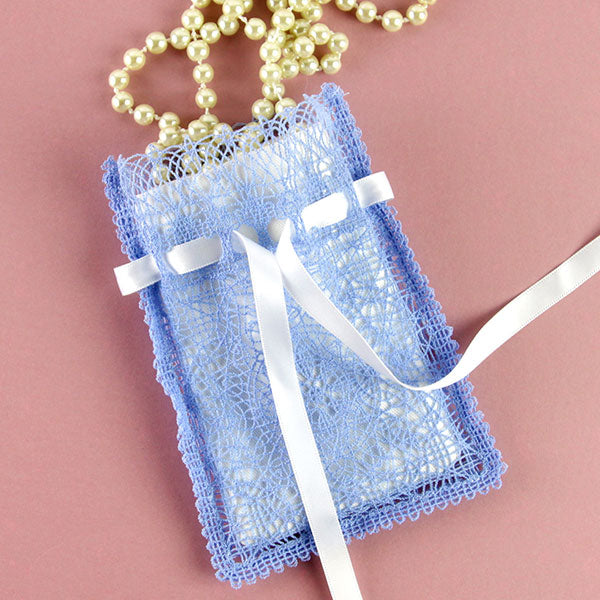 Fancy Drawstring Bag (Battenburg Lace)