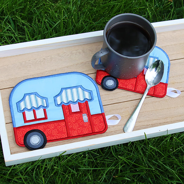 Retro Camper Trivet (In-the-Hoop)