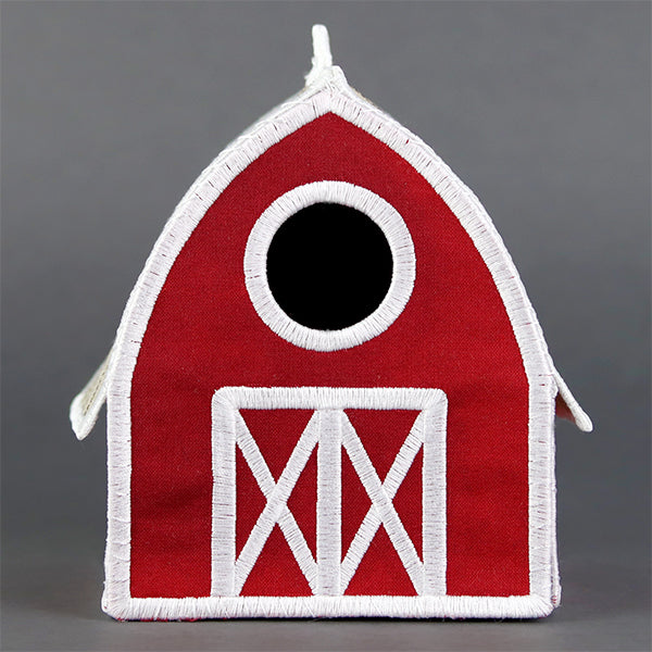 Charming Birdhouse Barn in 3D (In-the-Hoop)