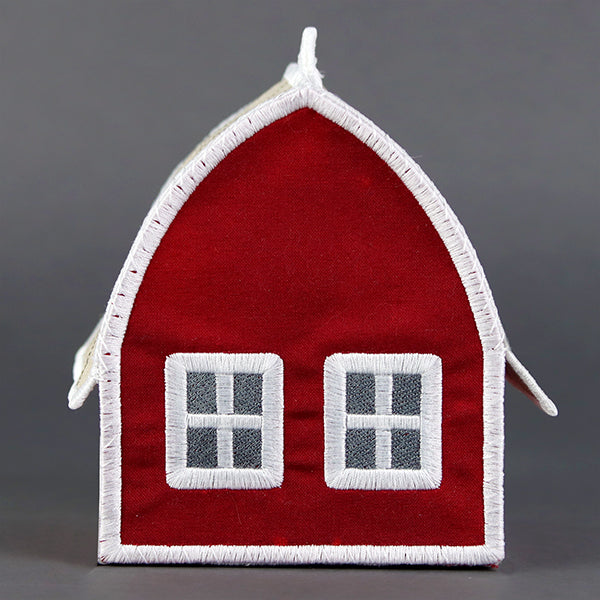 Charming Birdhouse Barn in 3D (In-the-Hoop)