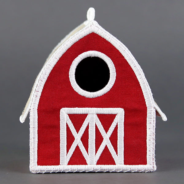 Charming Birdhouse Barn in 3D (In-the-Hoop)