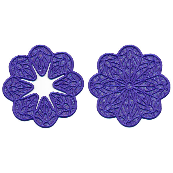 Summer Petals Wine Glass Coaster (Lace)