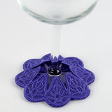 Summer Petals Wine Glass Coaster (Lace)