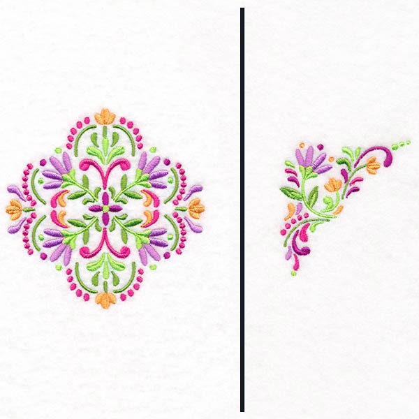 Summer Mandala Pillow Pair