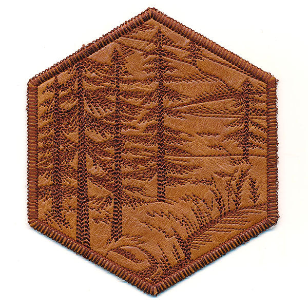 Hexagon Nature Coaster 4 (In-the-Hoop)