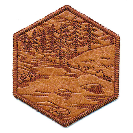 Hexagon Nature Coaster 5 (In-the-Hoop)