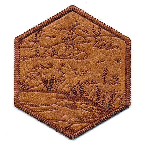 Hexagon Nature Coaster 6 (In-the-Hoop)