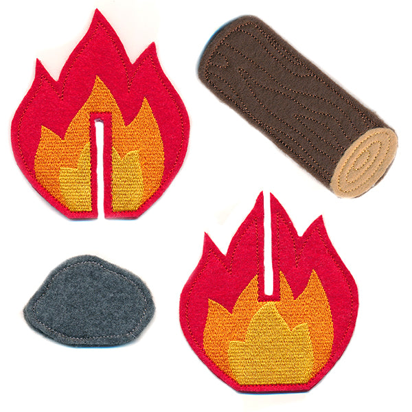 3D Campfire Set (In-the-Hoop)