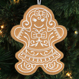 Gingerbread Cookie Ornament - Gingerbread Woman (In-the-Hoop)