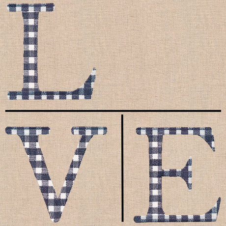 Gingham L-O-V-E Letters