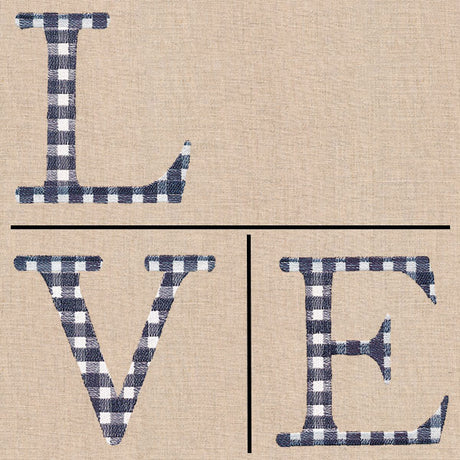 Gingham L-O-V-E Letters