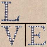 Gingham L-O-V-E Letters
