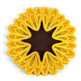 Sweet Sunflower Wine Glass Coaster (Lace)